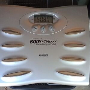 HoMedics BodyExpress Digital Body Fat Analyzer & Scale - Silver